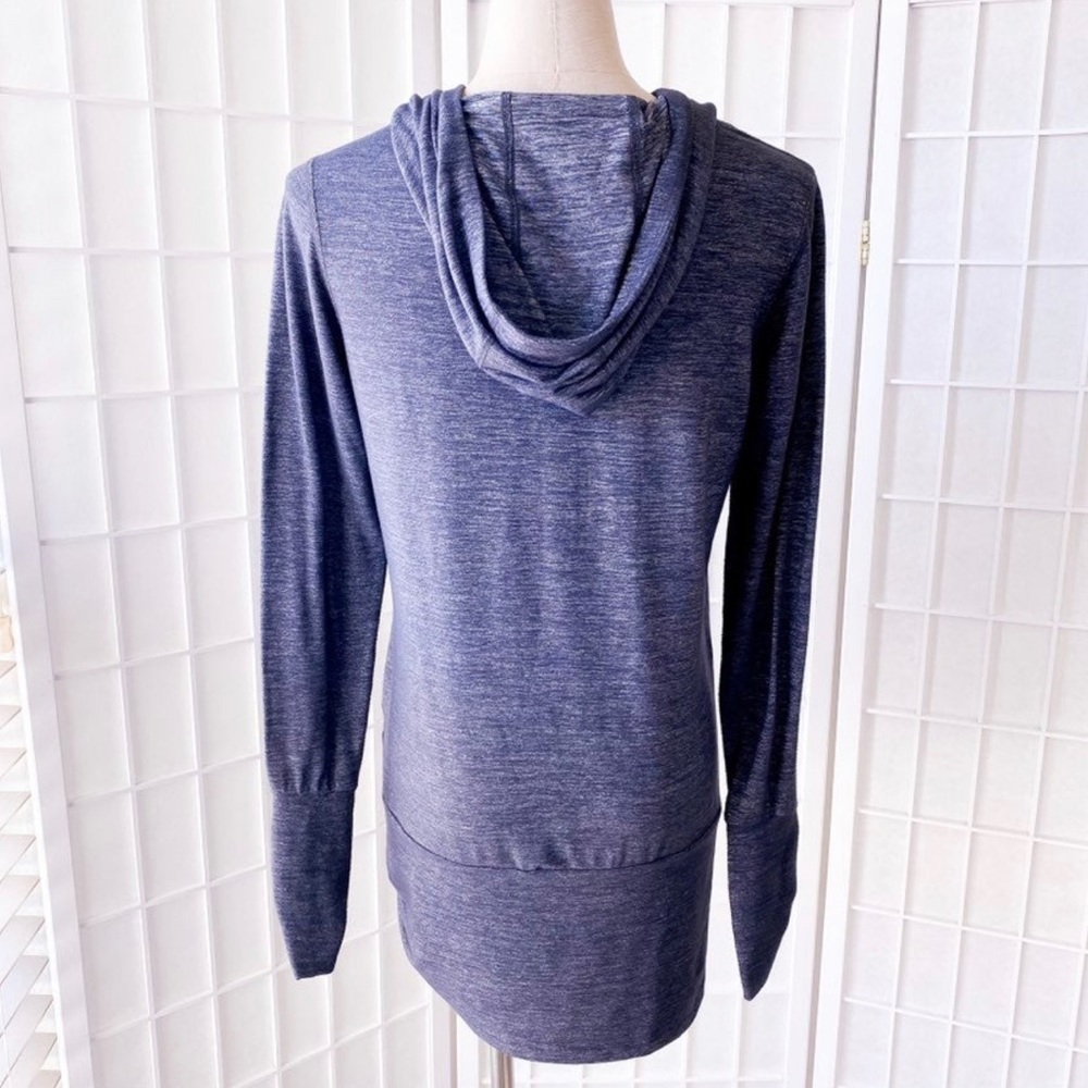 Beyond Yoga Heather Grey Ruched Side Long Sleeve Activewear Hoodie View 6